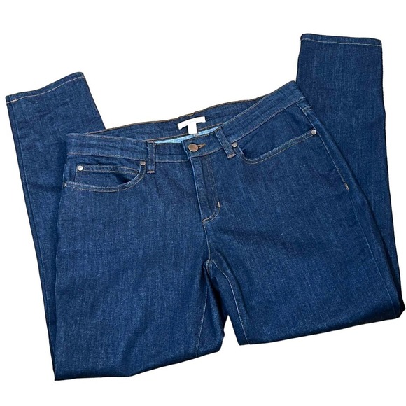 Eileen Fisher Women's Skinny Jeans - Dark Blue Mid-rise - Picture 7 of 11